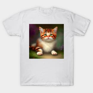 Cute ginger cat digital painting T-Shirt